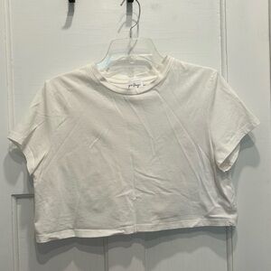 Princess Polly White Cropped Boxy Tee